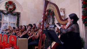 Jacqueline performing on Rod Stewart's Christmas Special